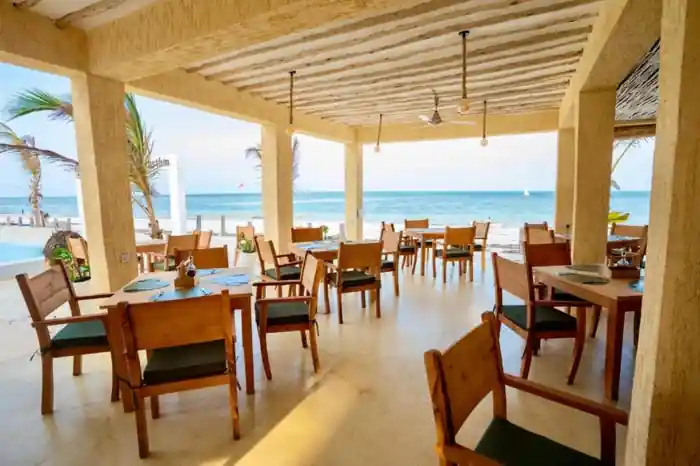 Restaurant overlooking the ocean