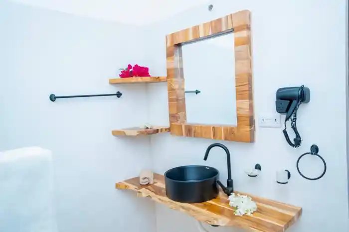 Bathroom basin and fittings